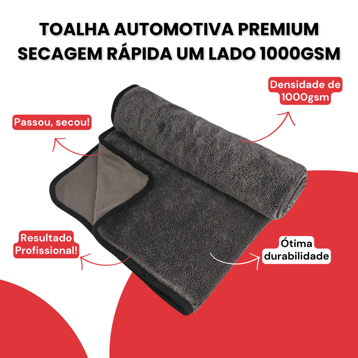 Toalha Secagem Rápida Premium 1000gsm - benefícios